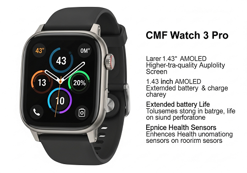 CMF واچ ۳ پرو با نمایشگر ۱.۴۳ اینچی بزرگتر، باتری قویتر و قیمت بالاتر از راه رسید CMF واچ ۳ پرو با نمایشگر ۱.۴۳ اینچی بزرگتر، باتری قویتر و قیمت بالاتر از راه رسید